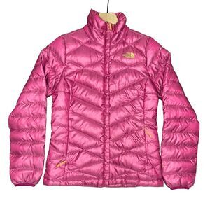 The North Face Jacket Womens XS Pink Puffer Goose Down Aconcagua 550 Snow